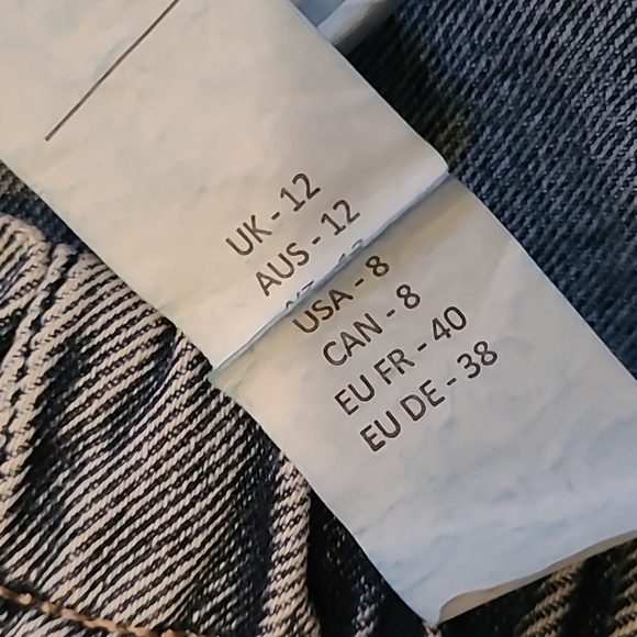 Boohoo Denim Quarter-Zip Pullover Jacket Sz 8 Cotton Dropped Shoulders Boxy - Picture 11 of 13